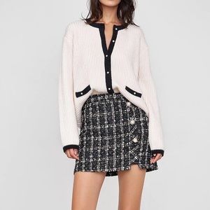 NWT Contrast Knit Cardigan